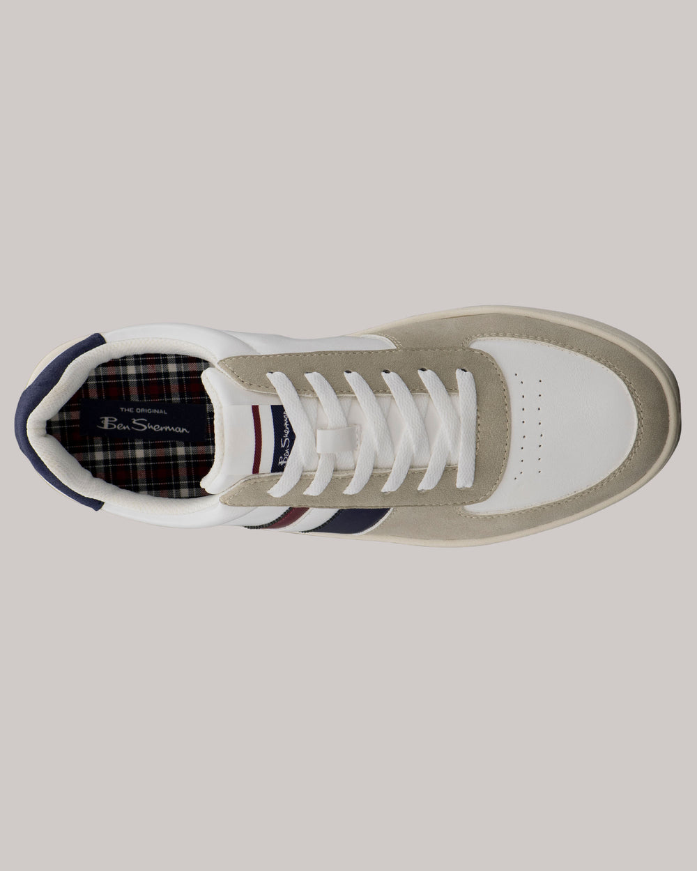 Basket Ben Sherman Hyde Navy Stripe Blanche | OYT-90863360